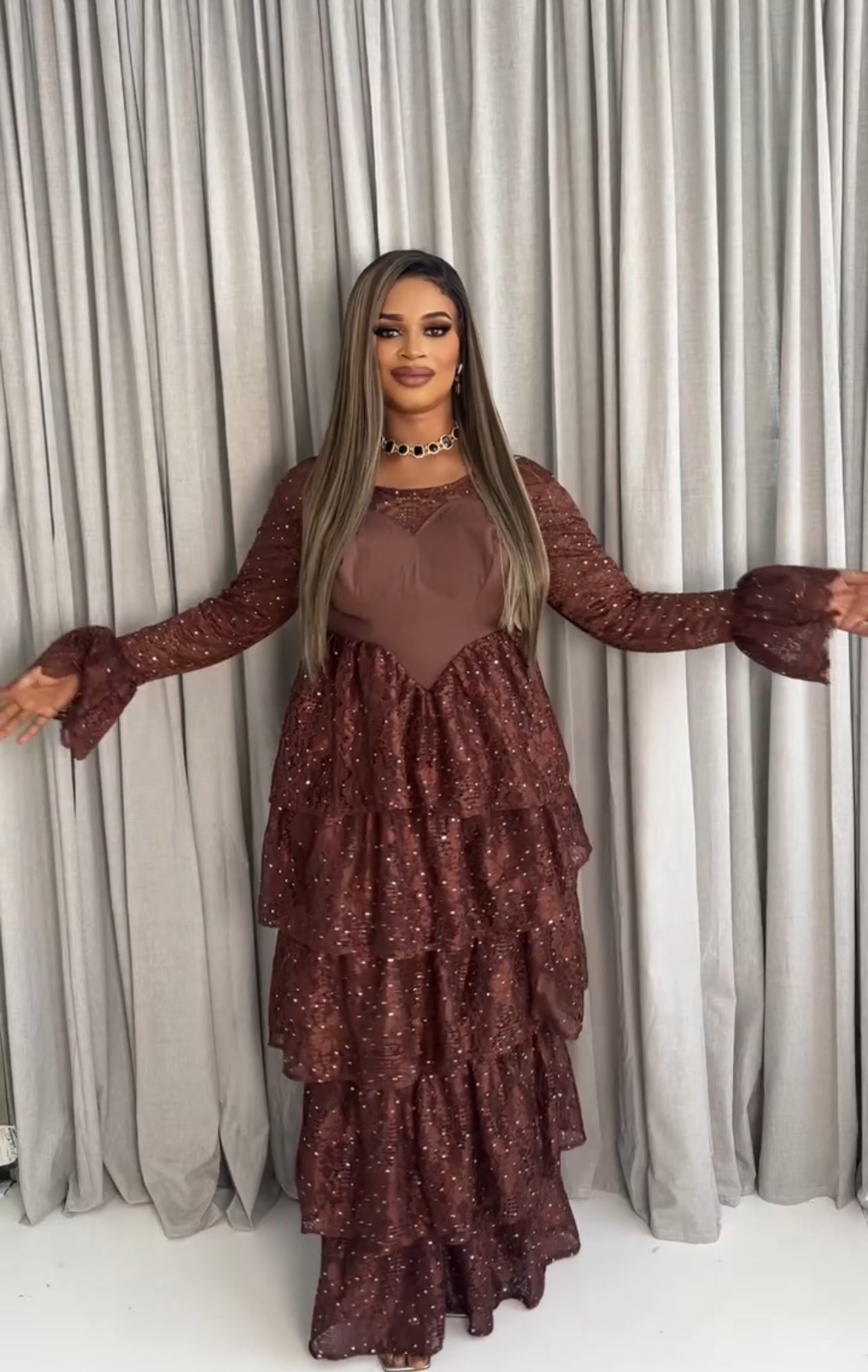 Brown chocolate dress